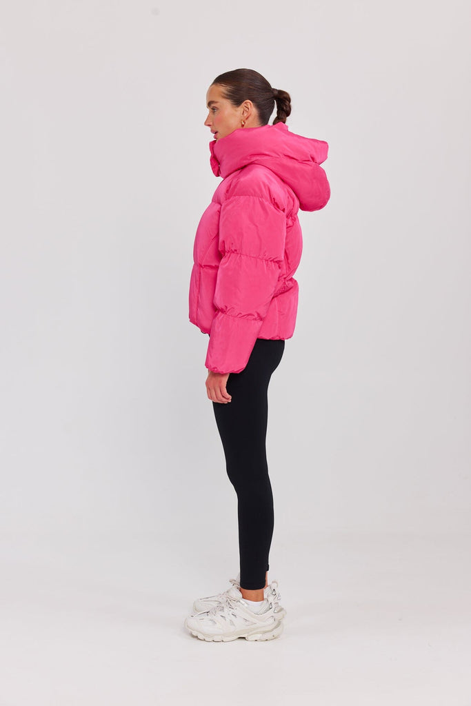 Pisces Puffer Jacket - Hyper Pink Coats & Jackets Toast Society 
