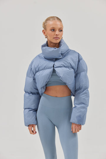 Bolero Puffer - Stone Blue Cropped Jacket Toast Society 