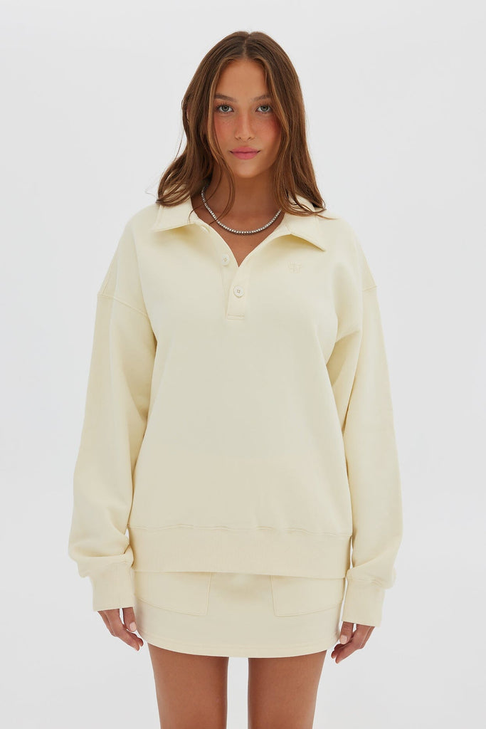 TS Collared Polo Sweater - Butter Jumper Toast Society 